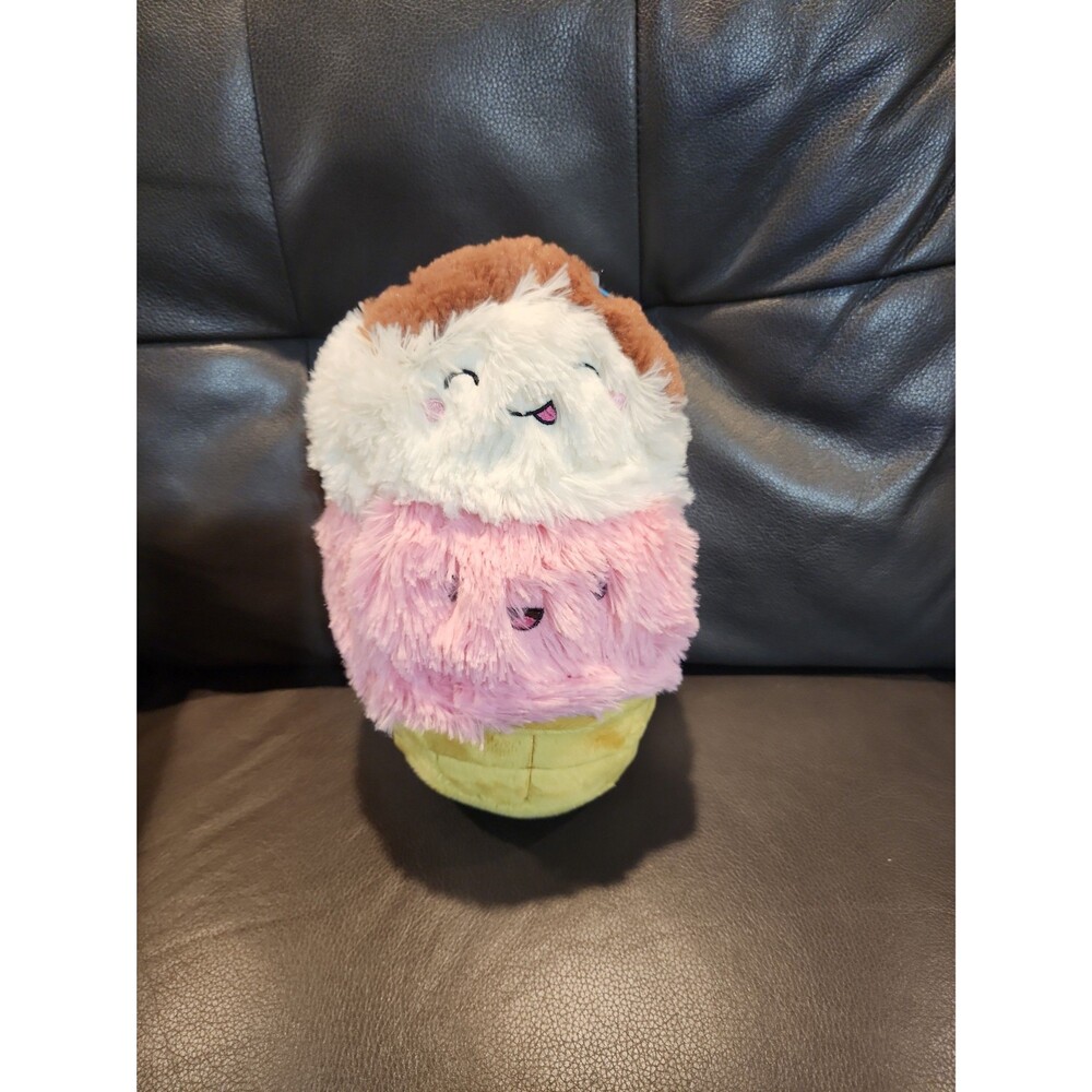 Squishable Ice Cream Cone Vanilla Strawberry with Sprinkles Chocolate 10” Plush